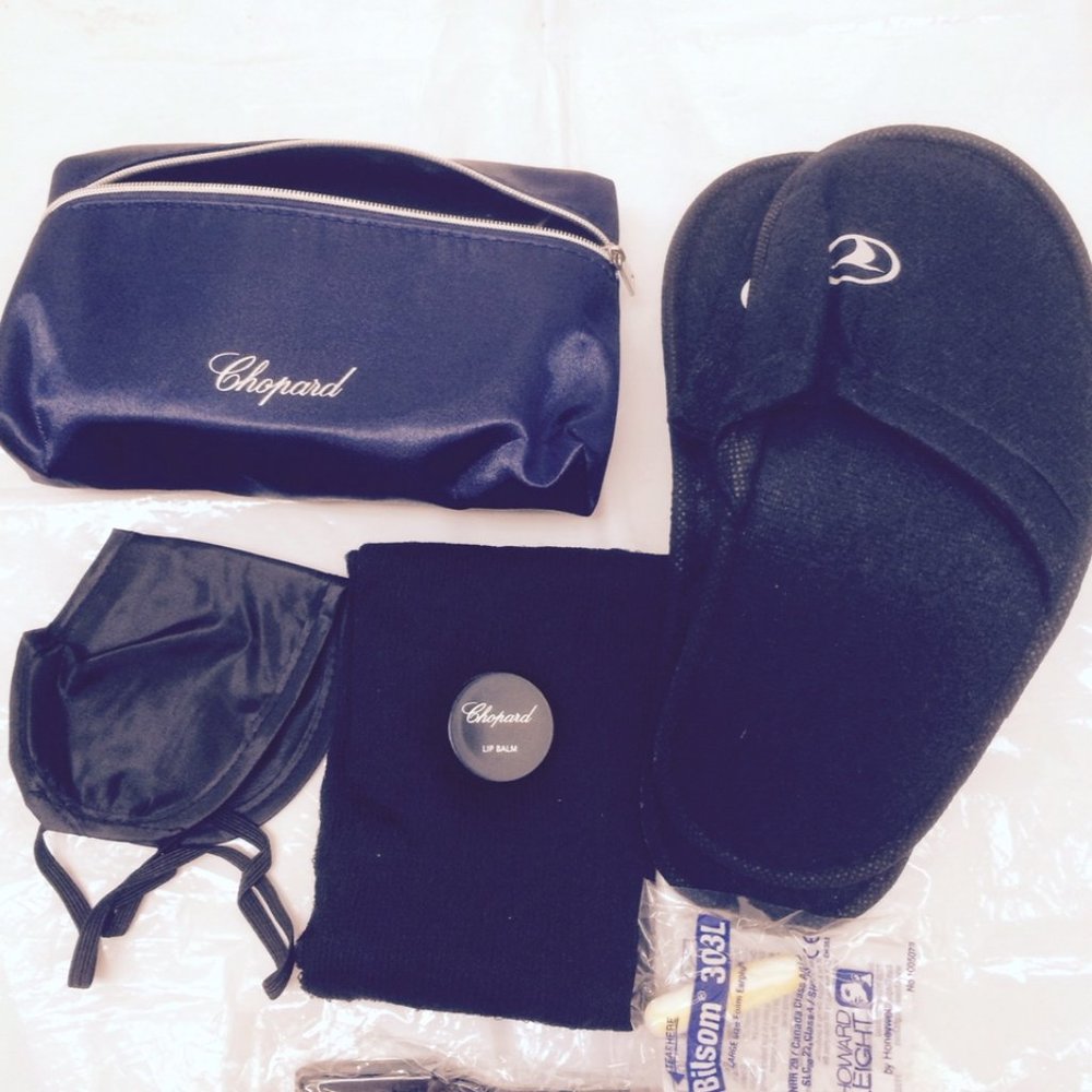 -NEW amenity kit travel items Turkish airlines in flight multi purpose zip pouch